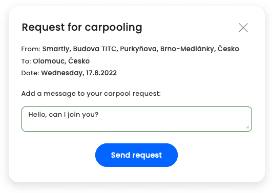 Carpooling request