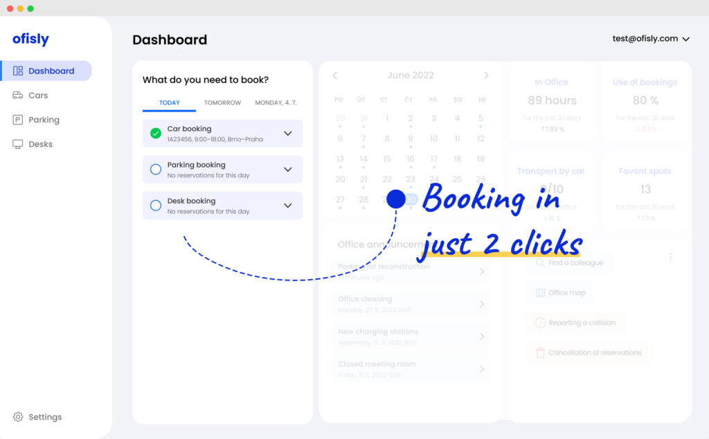 Bookings on 2 clicks in Dibsido