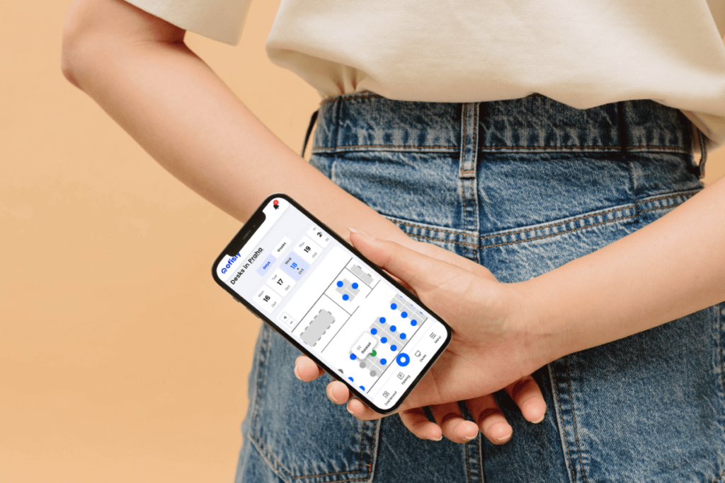ofisly app, desk booking on mobile